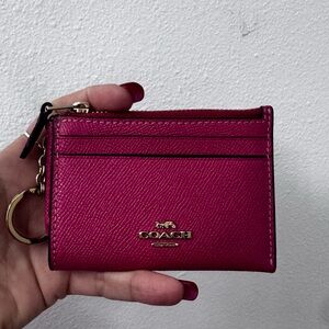 Coach Fuchsia Key & Card Holder